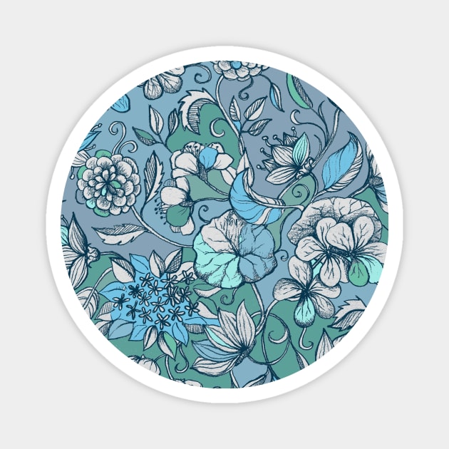 Her Garden in Blue Magnet by micklyn